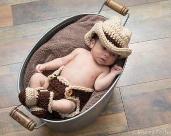 Newborn Photography Outfit Boy Cartoon Sheriff Cowboy Suit Clothes Hat  Boots Doll Studio Accessories Baby Photo Shoot Costume