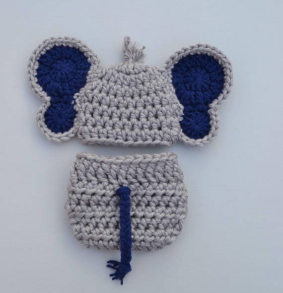 crochet elephant newborn outfit