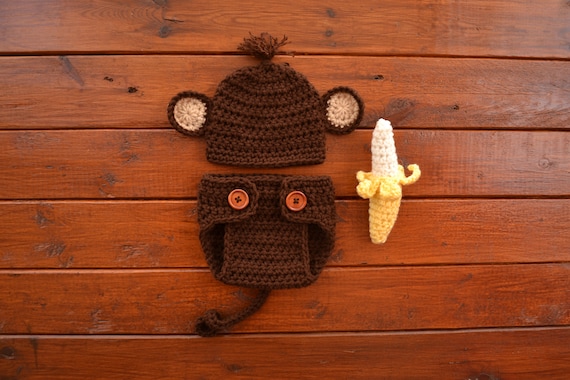 Newborn Crochet Outfit Monkey Newborn Monkey Outfit With Banana Photo Prop  Baby Monkey Outfit Crochet Baby Animal Costume Baby Photo Prop -  Canada