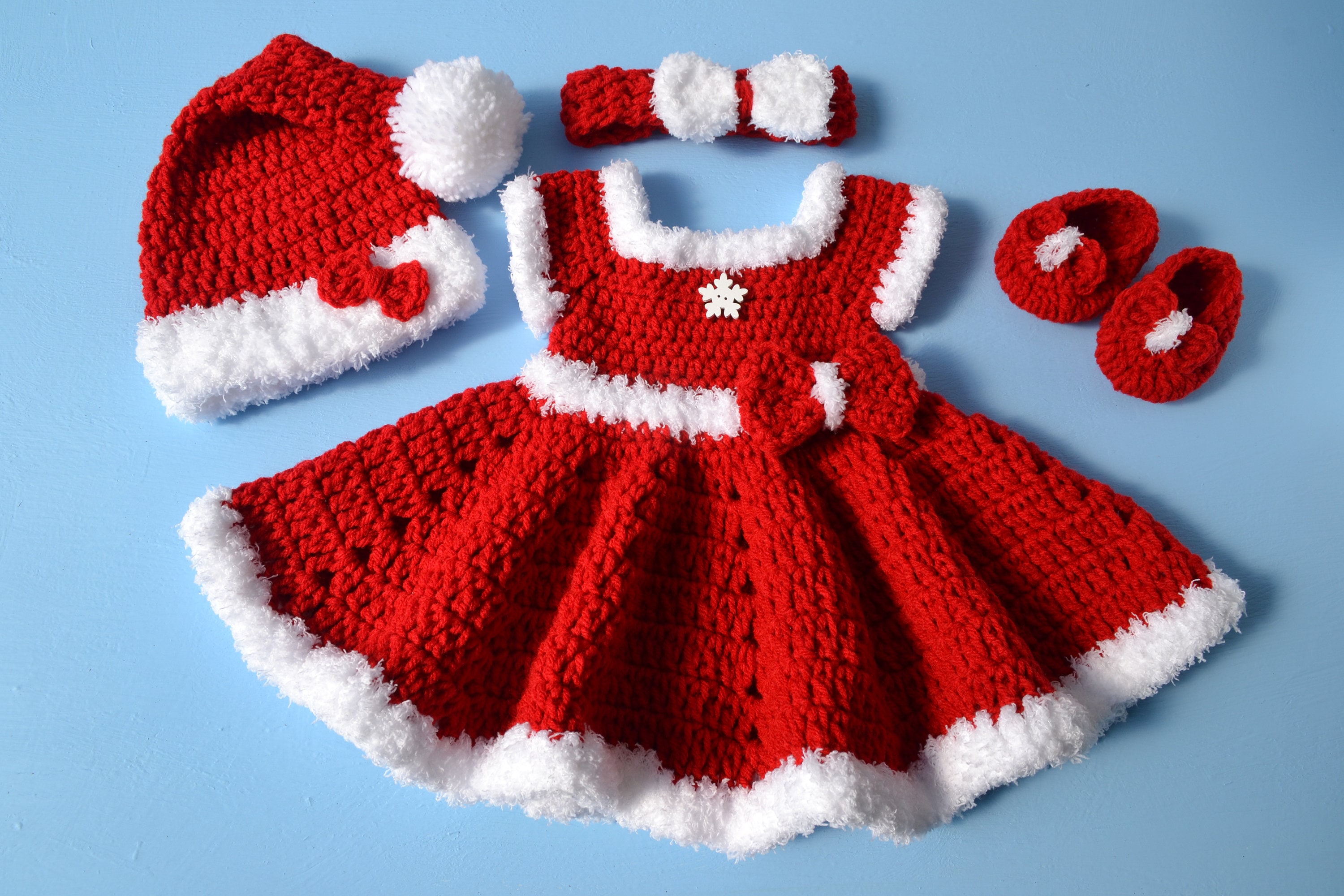 Baby Christmas Dress, Baby Girl Christmas Outfit, Baby Santa