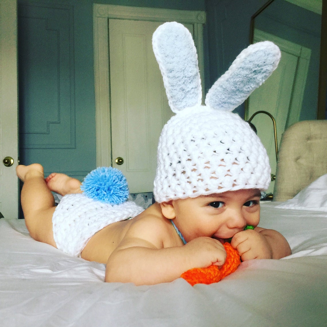 Baby Boy Bunny Outfit Baby Bunny Outfit Photography Prop Etsy