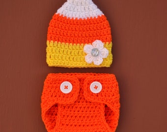 Candy Corn Baby Outfit Newborn Candy Corn Outfit Crochet Candy Corn Outfit Baby Boy Girl Halloween Costume Newborn Boy Photo Outfit