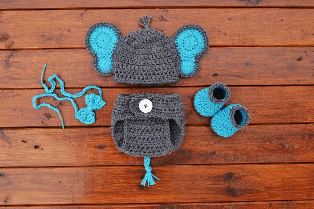 Baby Elephant Outfit Newborn Elephant Crochet Elephant Costume Etsy