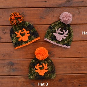 Newborn Camo Beanie, Baby Hunting Hat, Infant Hunter, Preemie Photography image 1