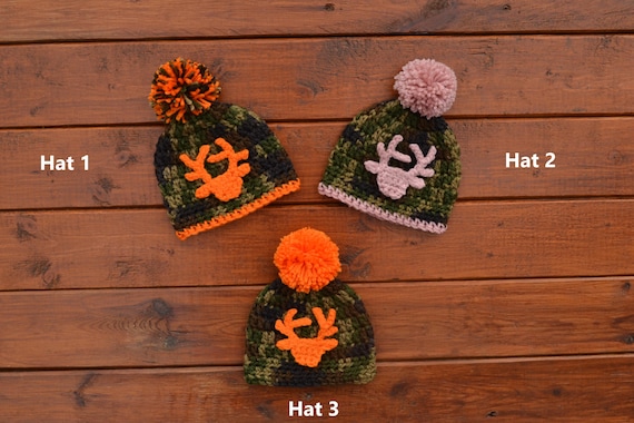 Newborn Camo Beanie, Baby Hunting Hat, Infant Hunter, Preemie Photography