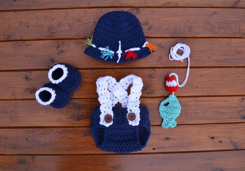 Baby Fishing Outfit Newborn Fishing Outfit Baby Girl Boy Etsy