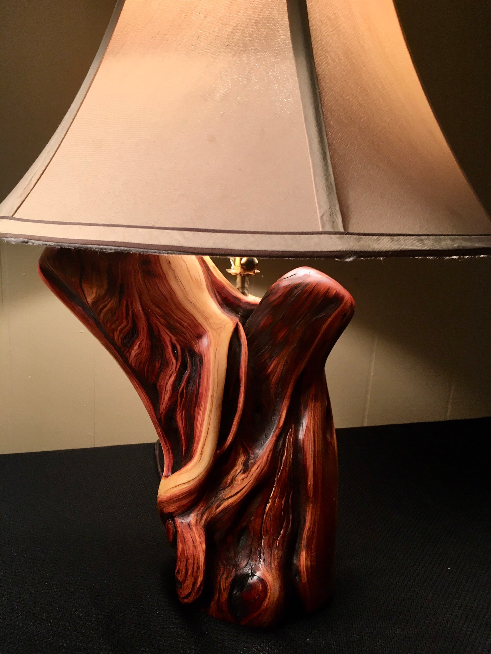 Extremely sweet little manzanita lamp. This one be gone Etsy