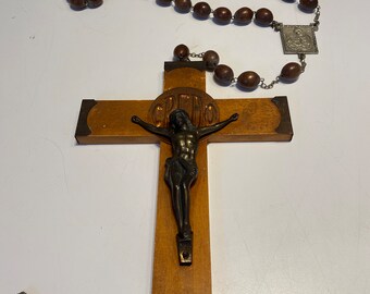 Vintage Wooden Large Religious Rosary