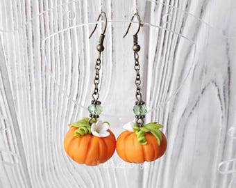 Pendientes de calabaza, pendientes de Halloween