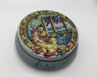 EMPTY TIN FOR THE TIN COLLECTOR Embossed tins by Churchill's Ferris Wheel Design EMPTY TIN FOR THE TIN COLLECTOR Embossed tins by Churchill's Ferris Wheel Design