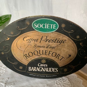 Lata de queso roquefort francés