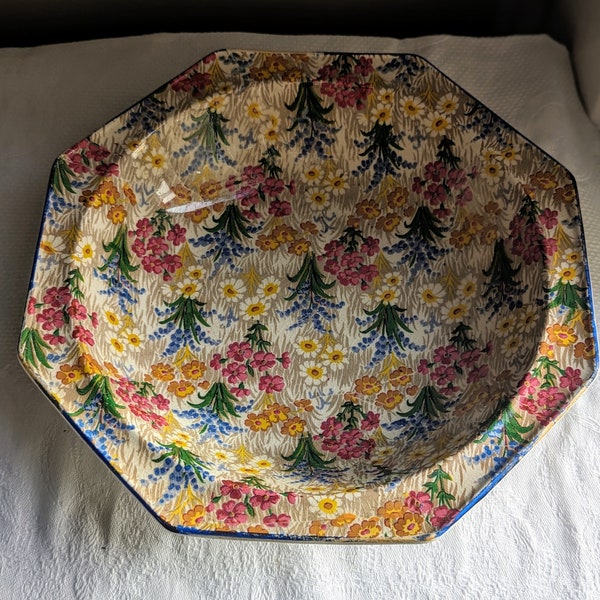 Chintz Grimwades Porzellan Achteck-Teller