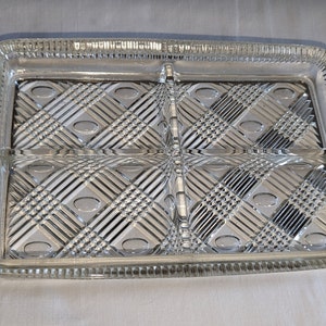 Pressed Clear Glass Tray