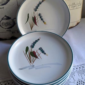 Vintage Denby Greenwheat Side Plates 6.4&quot;