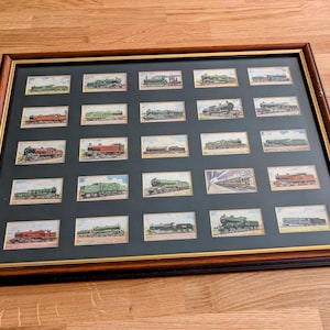 Framed Wills&#39;s Cigarettes  Cards Railway Interest 1930s