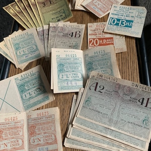 Vintage Motor Fuel ration books 1949-1950