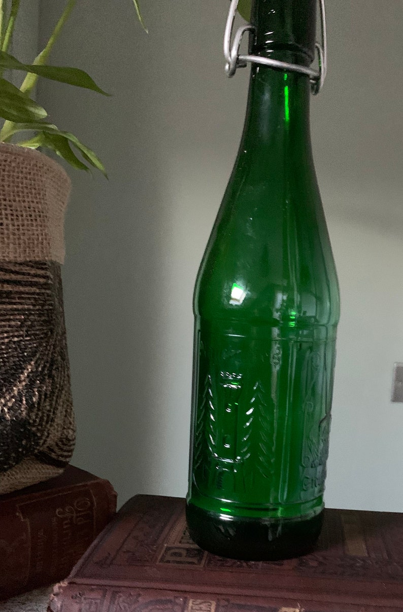 Vintage Tall Green German Beer Bottle - Etsy