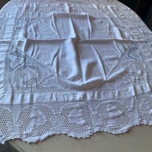 Vintage lace décor square tablecloth