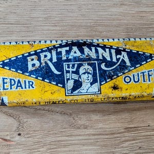 1950s Britannia Bicycle Repair Outfit Tin