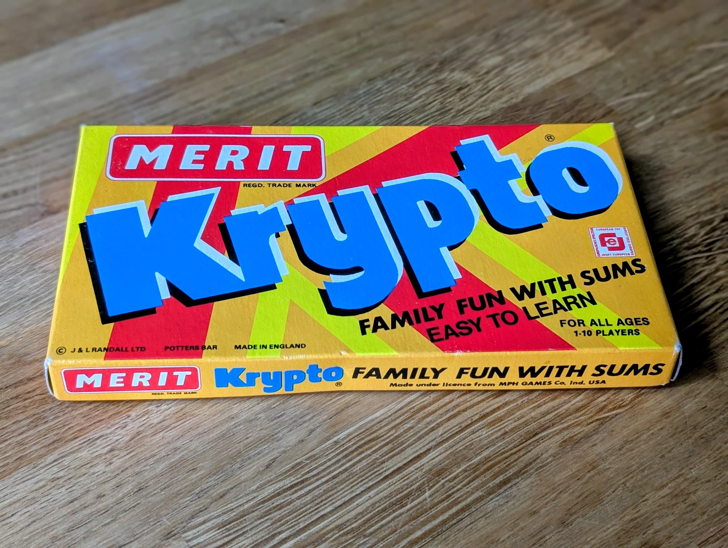Retro Merit Krypto Family Arithmetic Game - Etsy