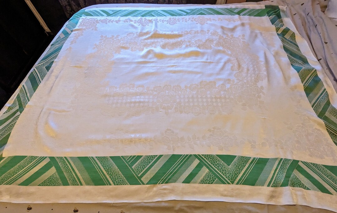 ヴィンテージダマスクテーブルクロス - Etsy 日本