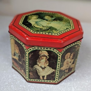 Vintage Octagonal Tin