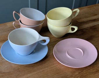 Mid Century Melaware & Midwinter Modern Cups/Saucers Collection