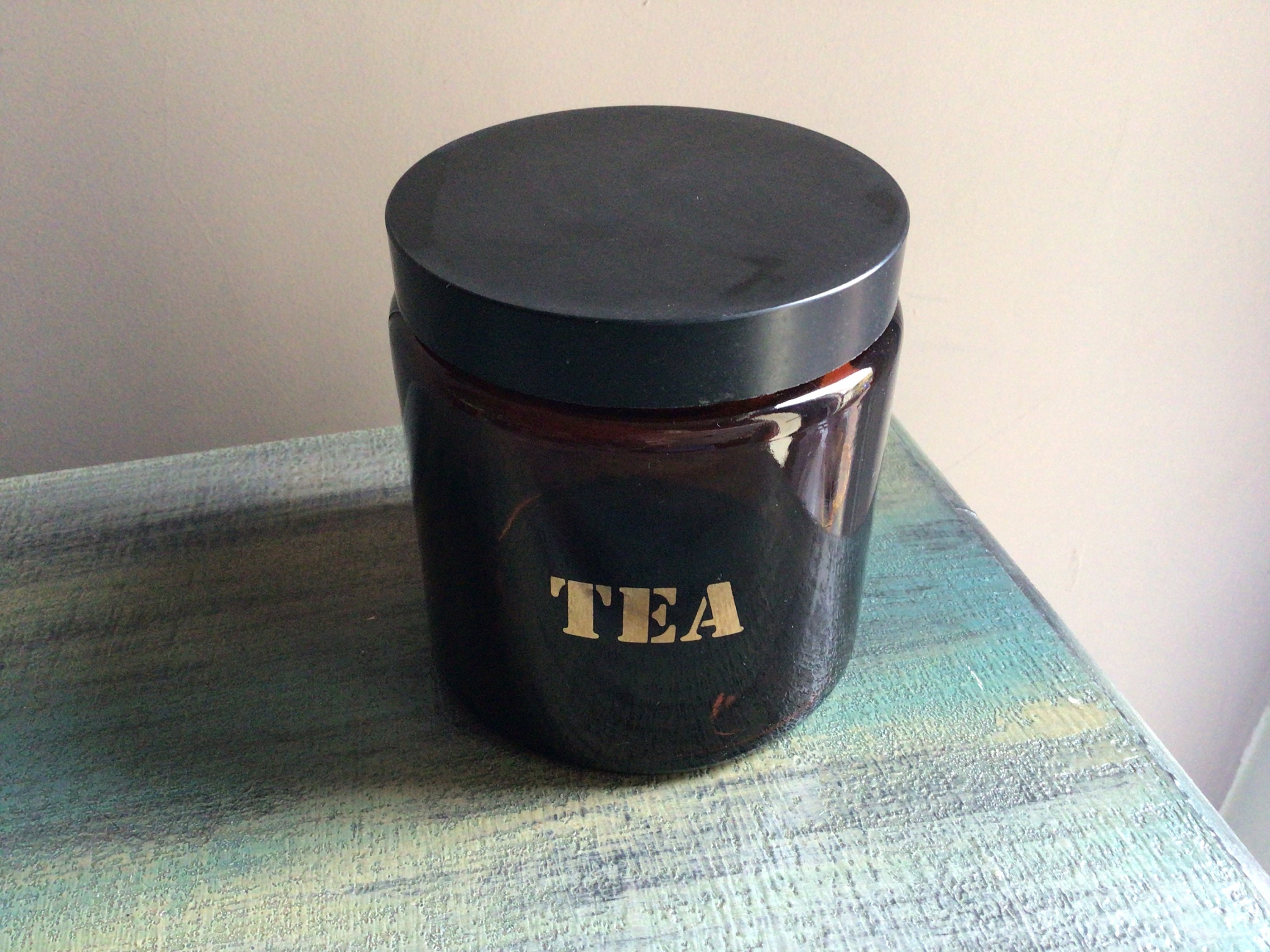 Vintage Amber Glass Storage Jars Tea Coffee Sugar Etsy