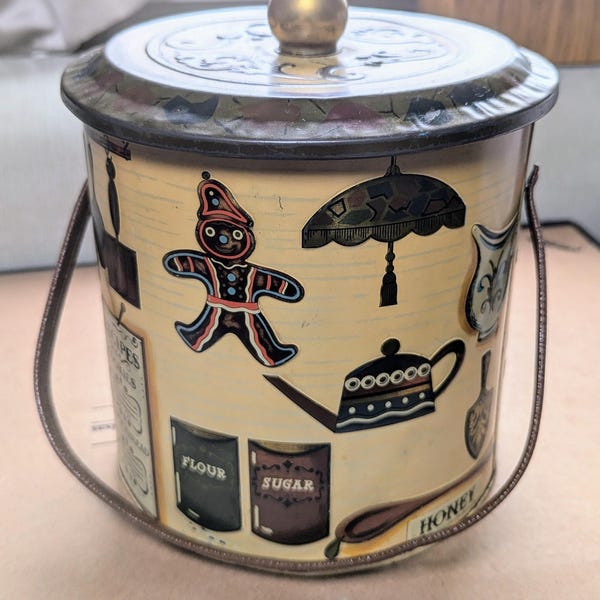 Винтажная бочка для печенья Baret Ware