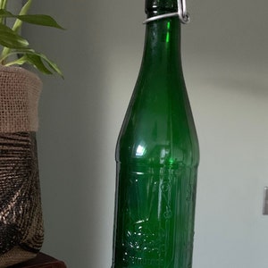 Vintage Tall Green German Beer Bottle