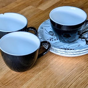 Ridgway Homemaker 1968 Set di 3 tazze e piattini per espresso