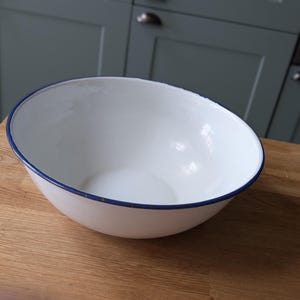 Large Vintage Enamel Bowl