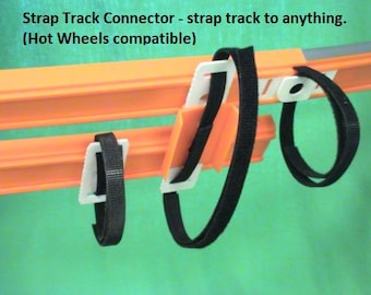 Holen Sie sich (4) Hot Wheels kompatible Mid-Track-Verbindungsstücke mit Riemen: Befestigen Sie es an allem