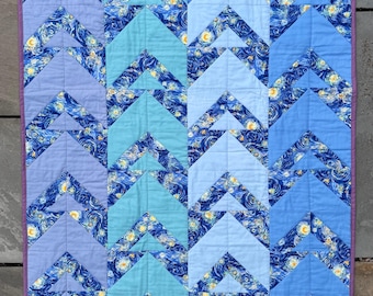 Starry Chevron" Mini Quilt
