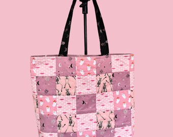 Pink Goth Tote Bag