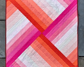 Sunset Sorbet Pinwheel Mini Quilt