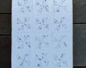 White Acre Woods Pinwheel Baby Quilt