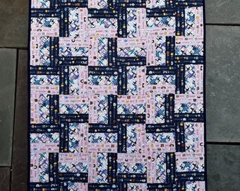 Galactic Alphabet Crib Quilt