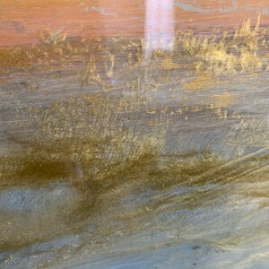 Large Landscape Abstract Gold and White Resin Painting, 30 x 40 on wood Endings are new Beginnings image 9