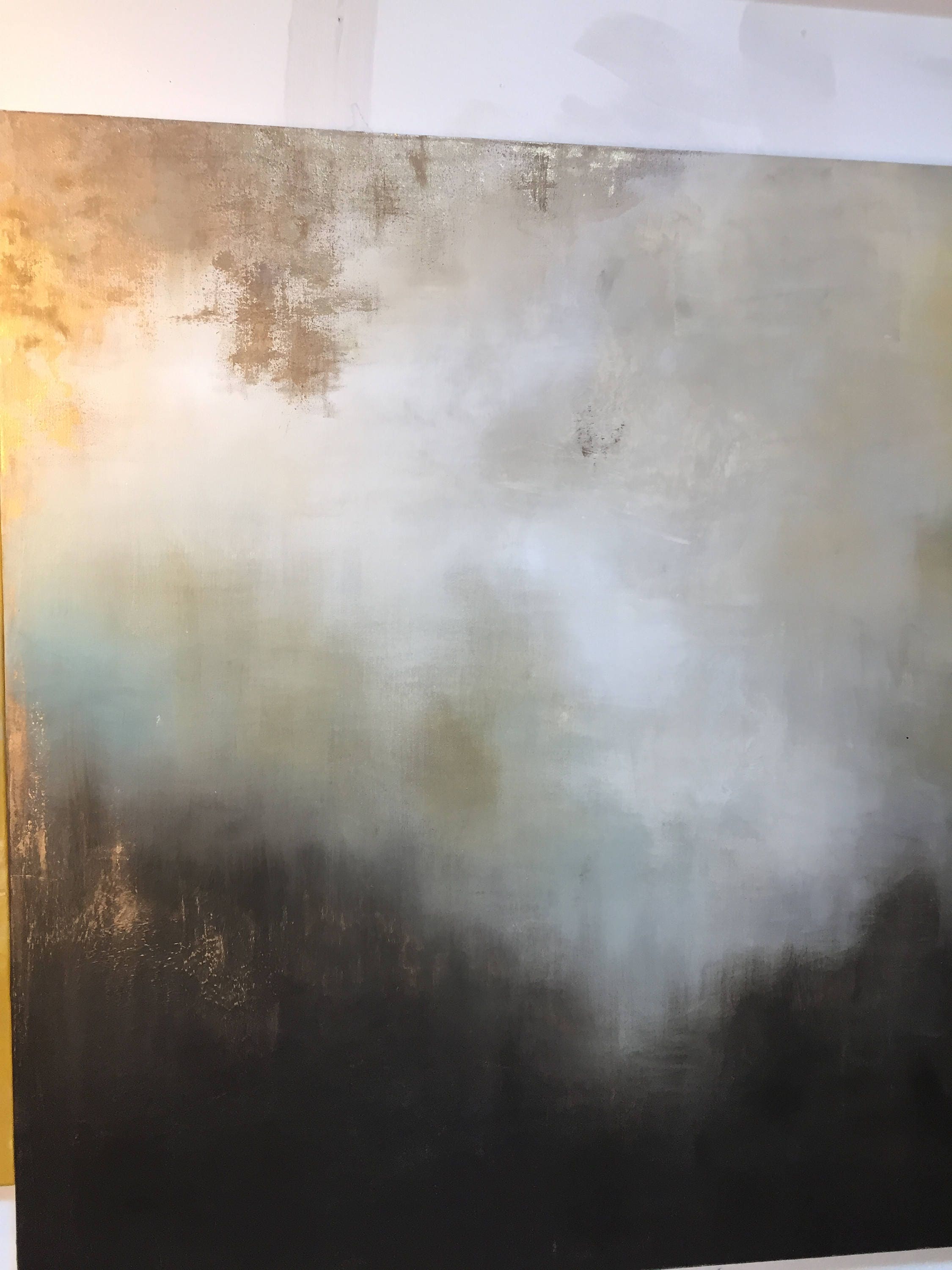 Large Gold Leaf Landscape Painting golden Gift - Etsy