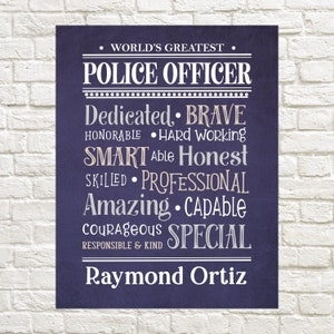 Gift for Police Officer, World&#39;s Greatest Police Officer, Christmas Gift for Police Officer, Personalized Gift for Police Officer