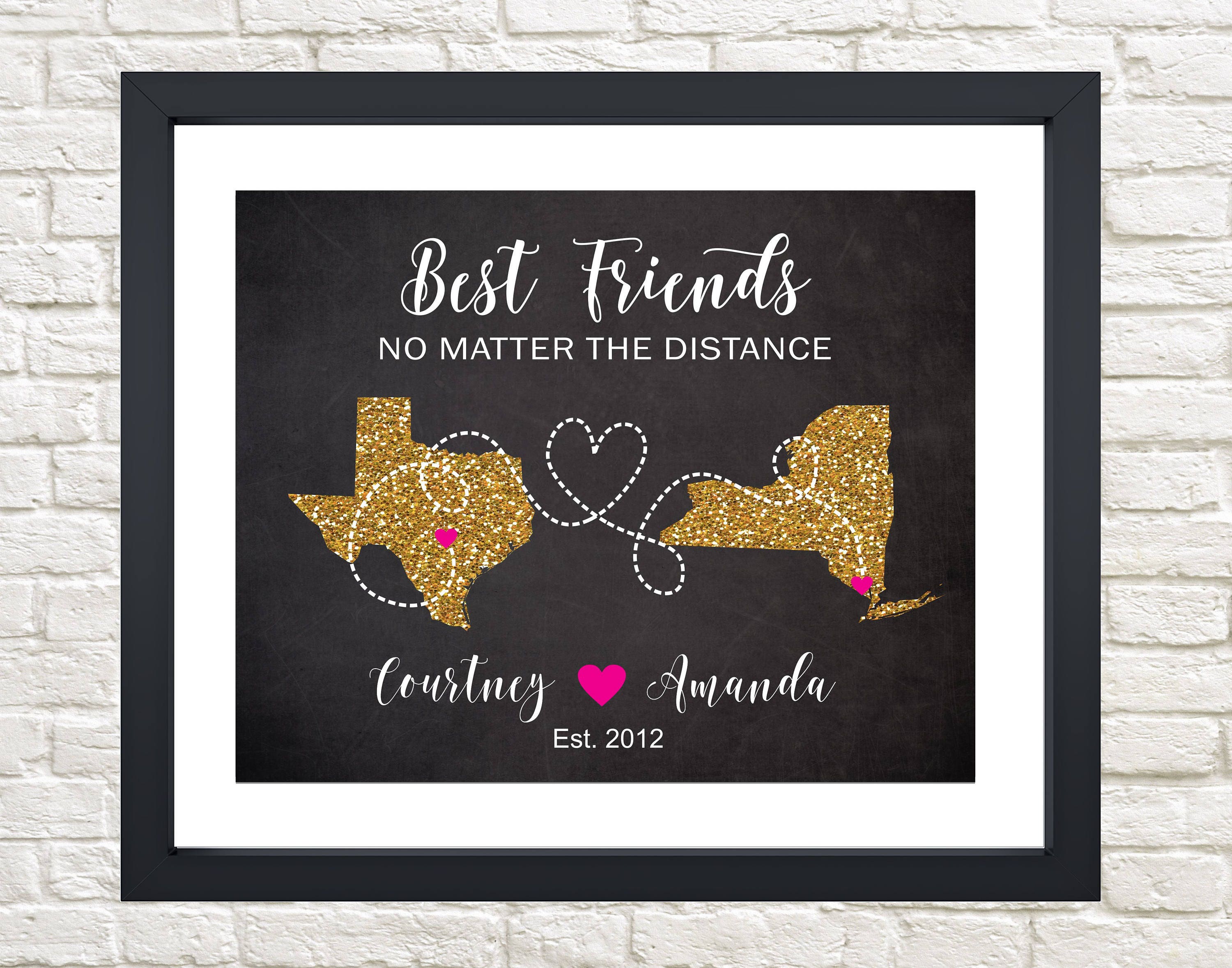 State to State Long Distance Best Friends Gift – AbbyKate Home