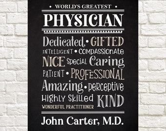 Gift for Physician, World's Greatest Physician, Christmas Gift for Physician, Gift for Doctor, Personalized Gift for Doctor, Physician