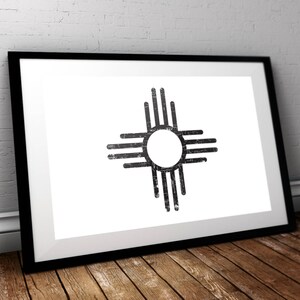 New Mexico, Aztec Design, Southwestern Art, Printables, Print, Black and White