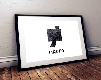 Marfa, Marfa Texas, Texas, Texas Forever, Out West, Big Bend, El Cosmico, Arte Ocidental, Rota 10, Arte, Arte de Parede, Impressão em Preto e Branco