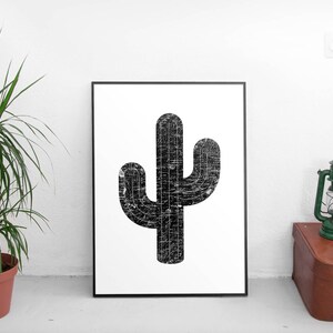 Cactus, Cacti, West, Desert, Dessert, Cactus Art, Black and White Art, Art, Wall Art, Print, Wall Print