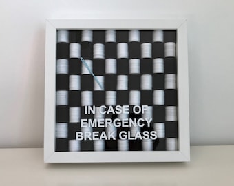 Gift For Tailor Seamstress, Checkerboard Home Wall Decor, Checkered Flag Style Monochrome, Quirky Sewing Gift, 2nd Cotton Anniversary