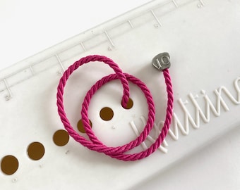 Gift For Knitter, Unusual Unique Recycled Knitting Gauge Bookmark, Metal Needle Gauge Aero 10, Quirky Repurposed Pink Bookworm