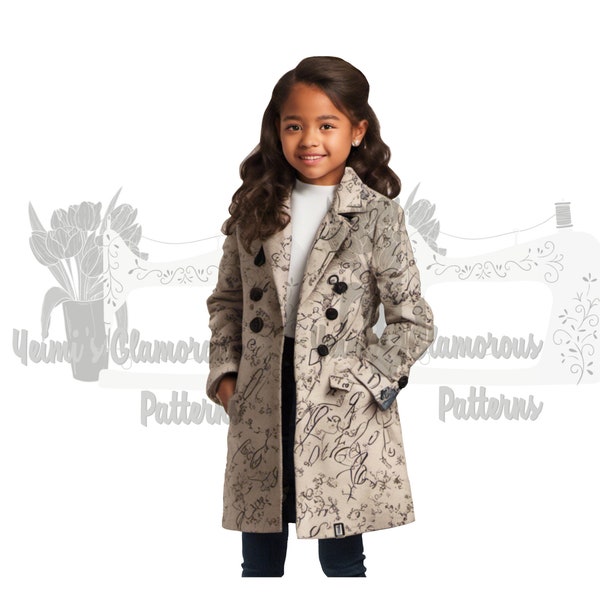 Bre Coat Pattern , Digital download , sewing pattern ( A4 & A0 )