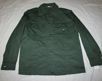 German Military Firmen NR 517 Button Zipper Shirt Ranger Officer Green Euro Top